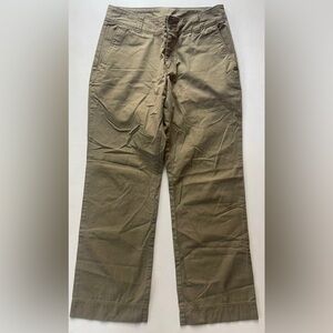 PATAGONIA Women's Sz 6 Organic Cotton Wide Leg Pants Dark Khaki